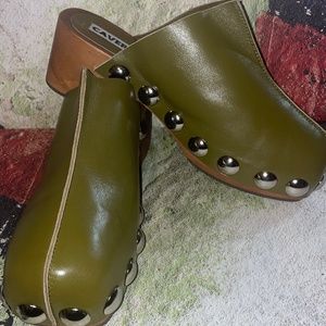 Caverley Baya Leather Studded Clogs